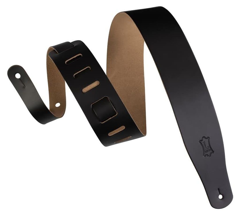 Levys Leathers M26-BLK 2 1/2" Leather Guitar Strap Black
