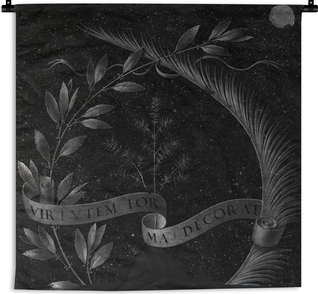 MuchoWow Wandteppich Wandbehang Ginevra de' Benci Rückseite - Leonardo da Vinci 150x150 cm Tapisserie Dekoration Wandtuch - Wohnaccessoires - Mo...