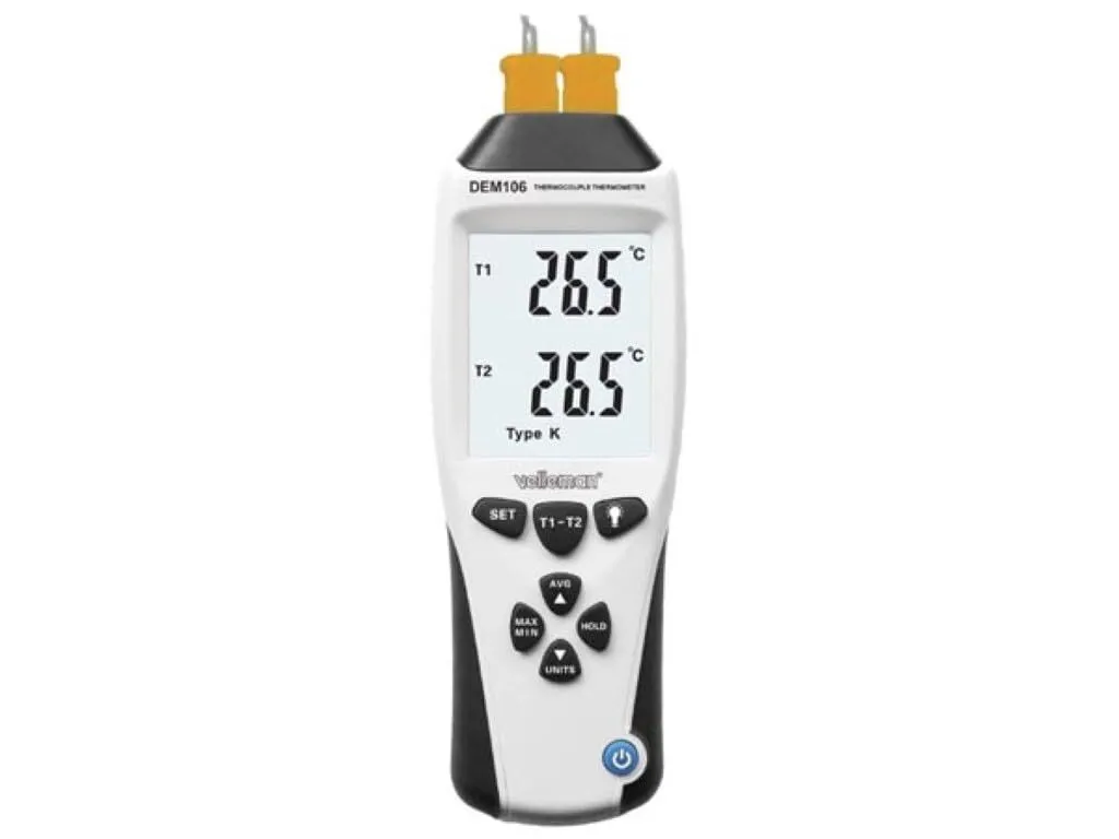 Thermomètre pour Maintenance Chauffage et Climatisation Type K/J Pro