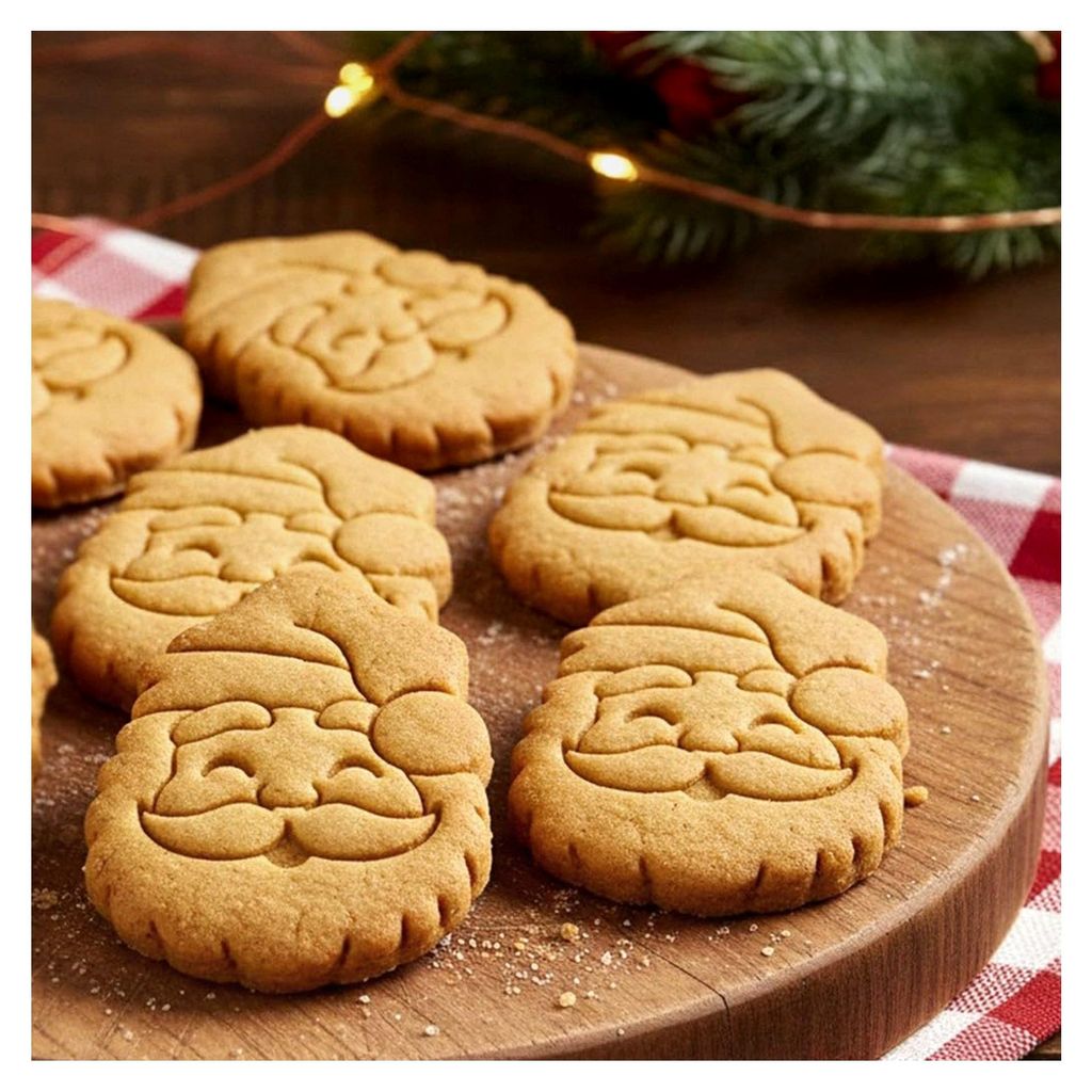 Weihnachtsmann Ausstecher – Lächelnder Nikolaus Keksstempel, Fondant Prägestempel für Weihnachtsbäckerei, Kuchen, Zuckerdeko und Bastelarbeiten
