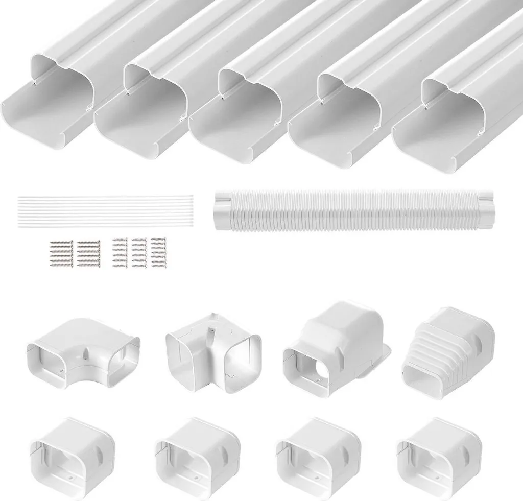 Copertura Tubi AC Fai-da-te 76mm PVC 3,1m Verniciabile Bianco