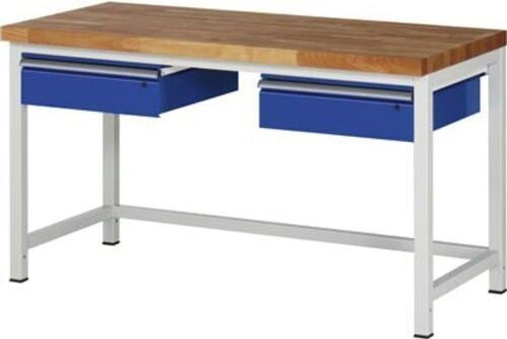 Werkbank mit 2 Schubladen - 150:2 - 840 x 1.500 x 700 mm (HxBxT) - Traglast 1.250 kg - Buche