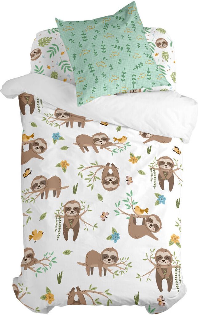 Happy sloth Bettbezug set 2 teiliges  135 x 200 cm 100% Produktbild 