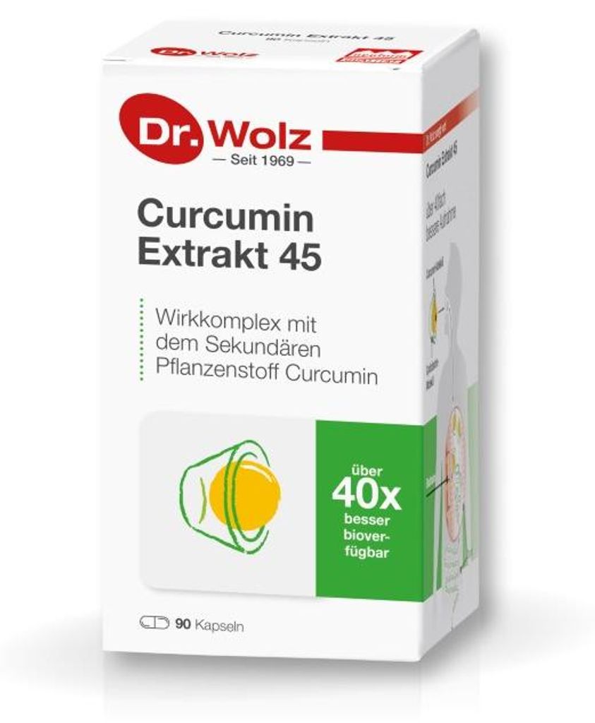 Dr. Wolz Curcumin Extrakt 45 Kapseln, 90 St. Kapseln Produktbild 