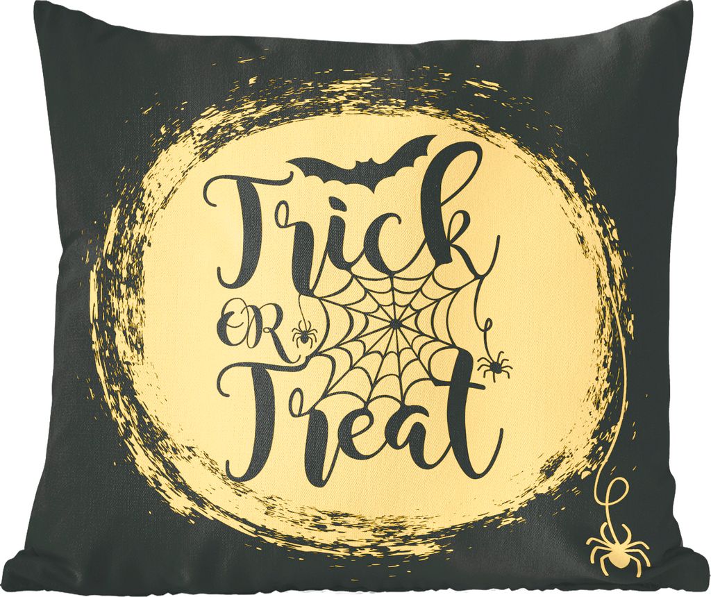 MuchoWow Zierkissen Sofakissen Wohnzimmer Dekokissen 50x50 cm Der Vollmond von Halloween in einer Illustration - Komfort - Sofakissen