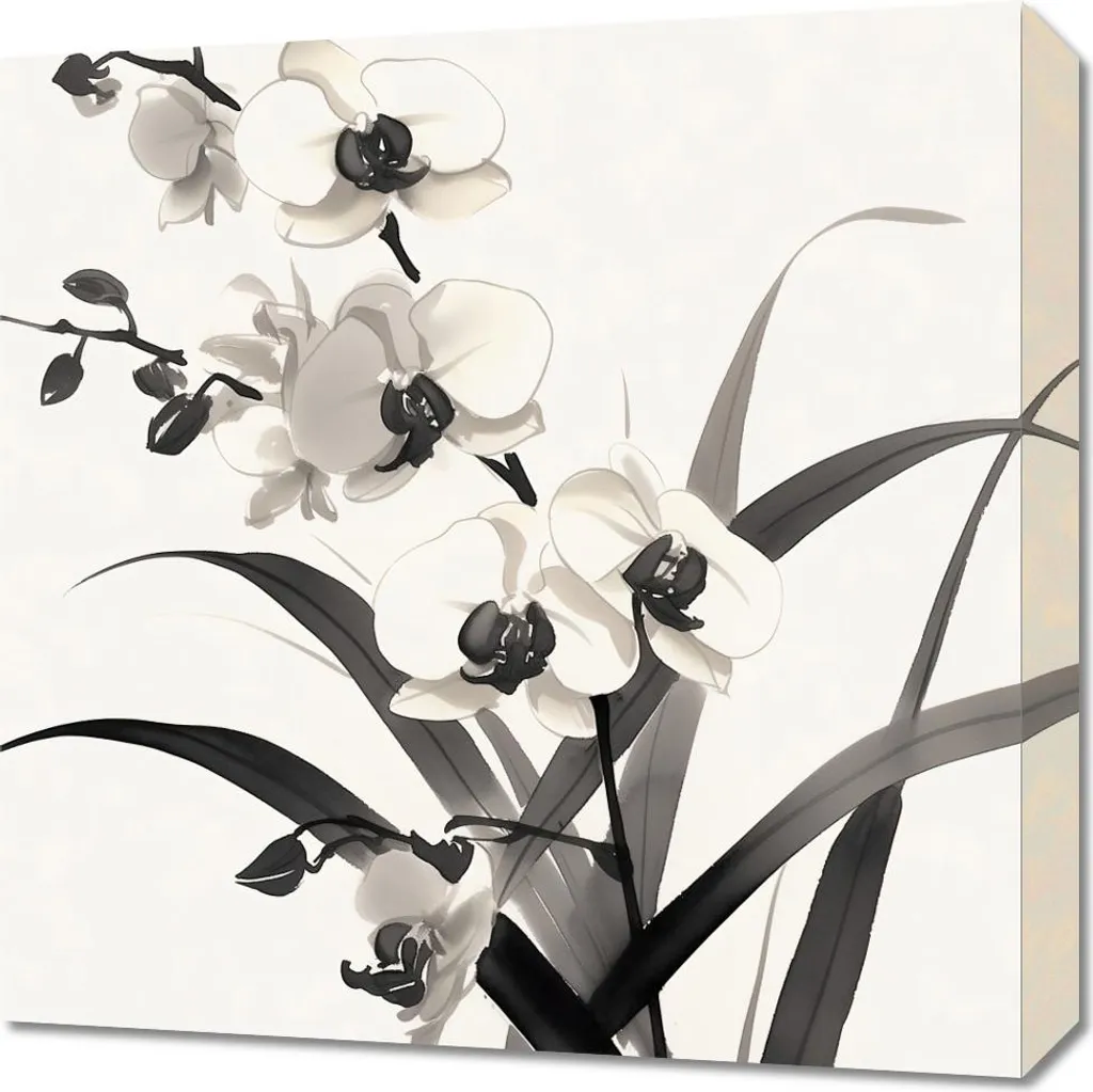 Quadro Zen Orchidea 50x50cm - Decorazione Parete Relax e SPA