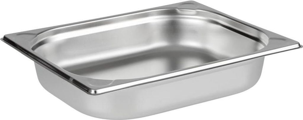 APS 81202 GN 1/2 Behälter, Edelstahl, 32,5 x 26,5 cm, Tiefe 65 mm, 4 Liter