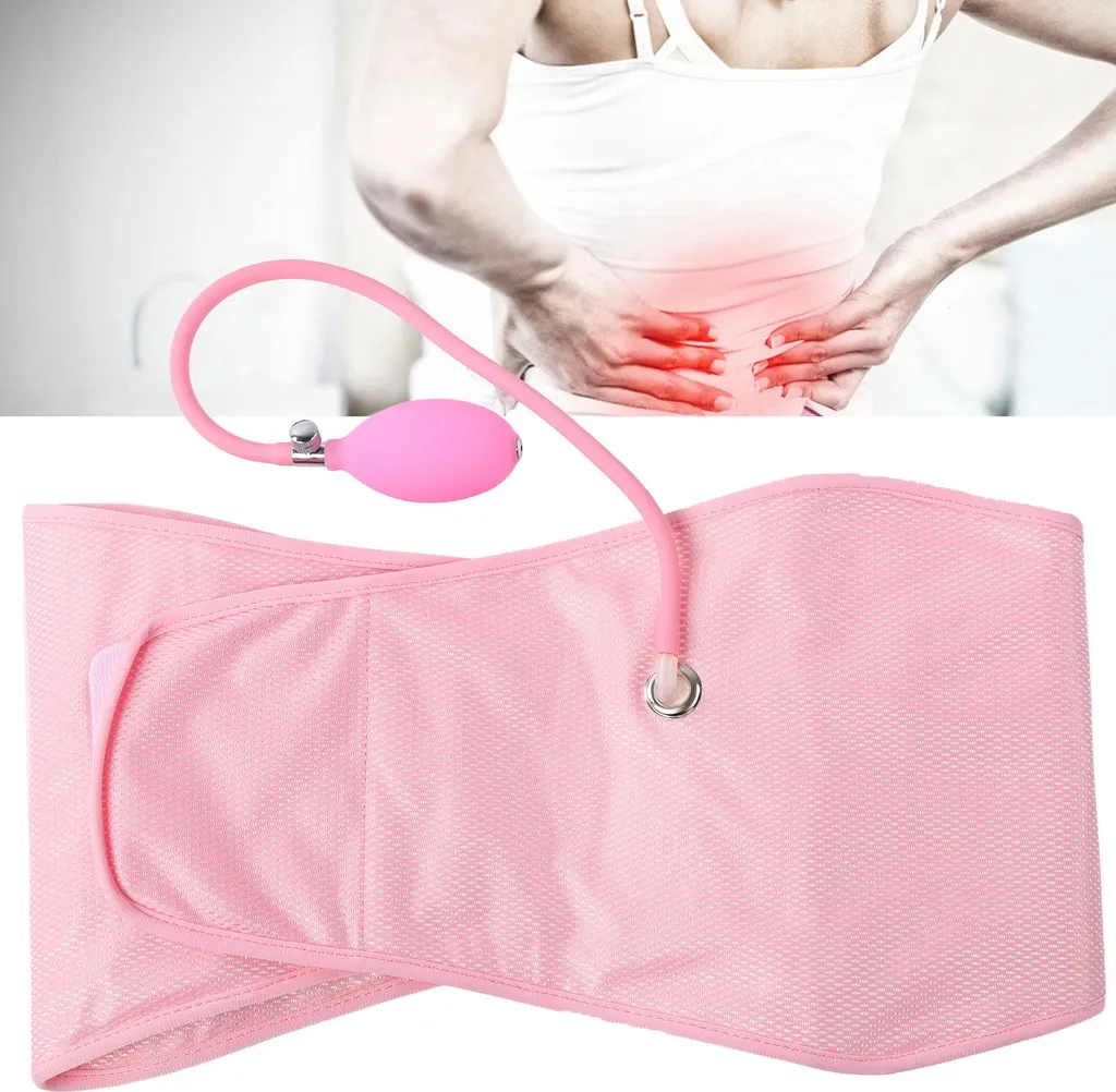 Corriger le bassin après accouchement avec cette ceinture gonflable rose