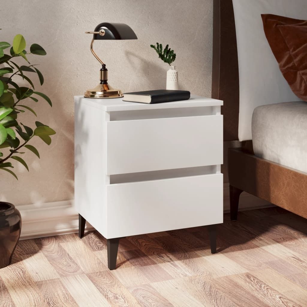 vidaXL Nočné stolíky 2 ks. Biele 40x35x50 cm výrobok z Obrázok produktu 