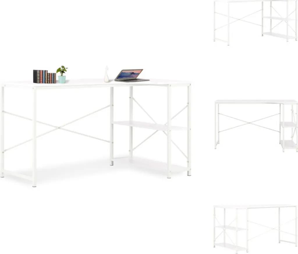 Bureau blanc 120x72 cm idéal pour le télétravail et l'étude à domicile