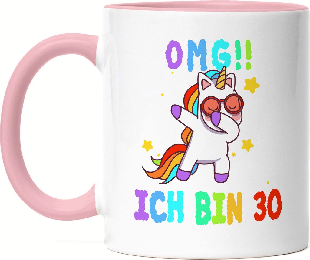 OMG! Ich Bin 30 Tasse Rosa Unicorn Einhorn Dap Lustig Geschenkidee zum 30. Geburtstag