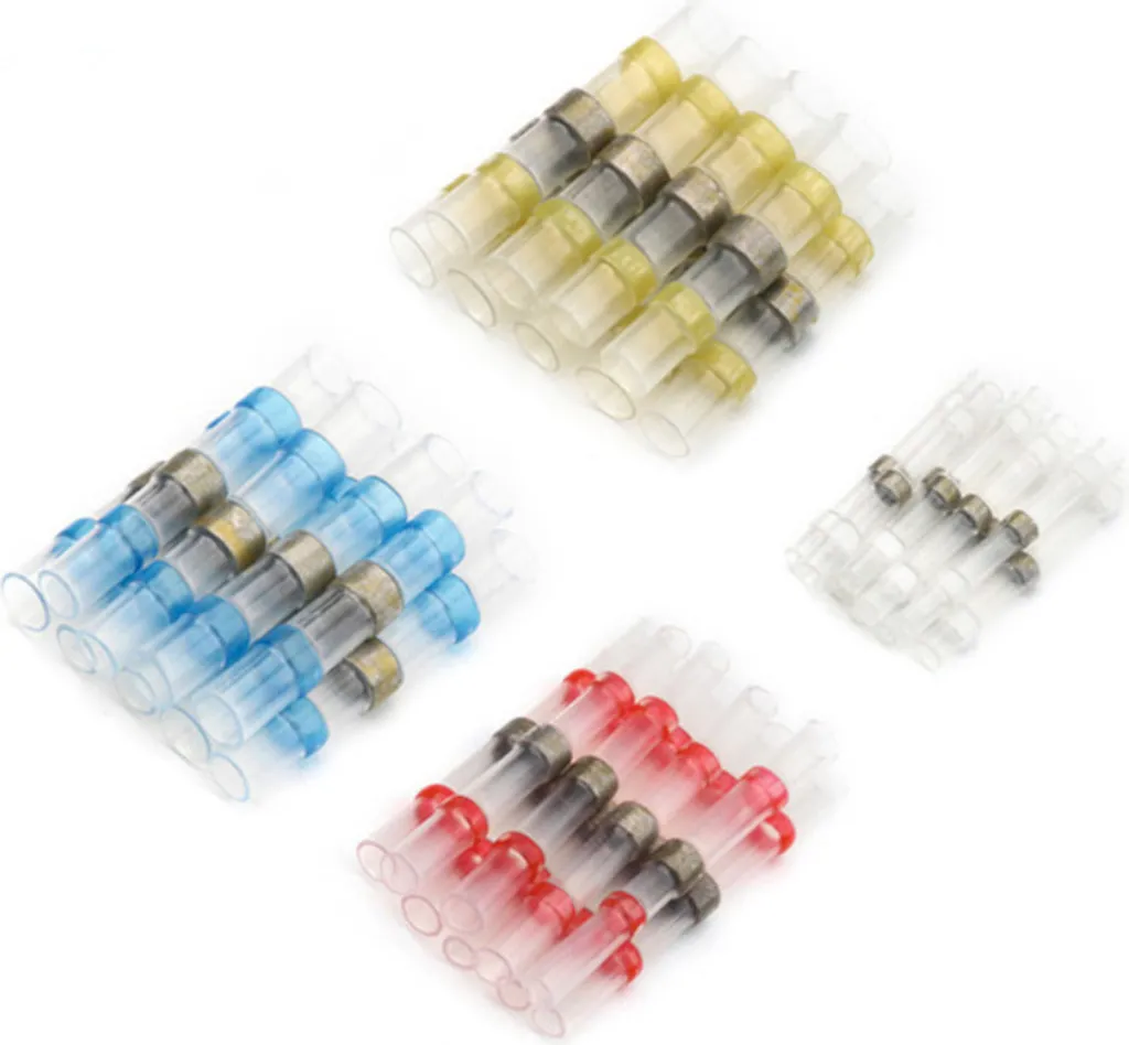 50PCS saldano i connettori del cavo termorestringente saldano i connettori del bottone dei terminali del corredo del connettore automobilistico marino isolato