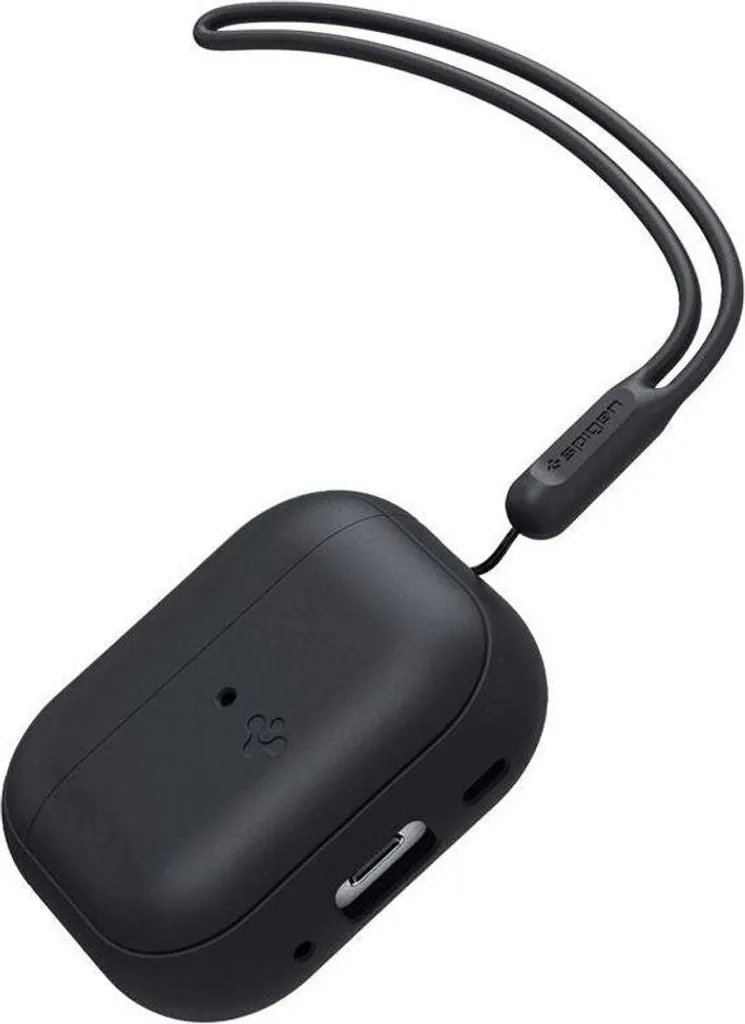 Spigen Silicone Fit Coque pour Apple AirPods Pro 1/2 Noir de Haute Qualité