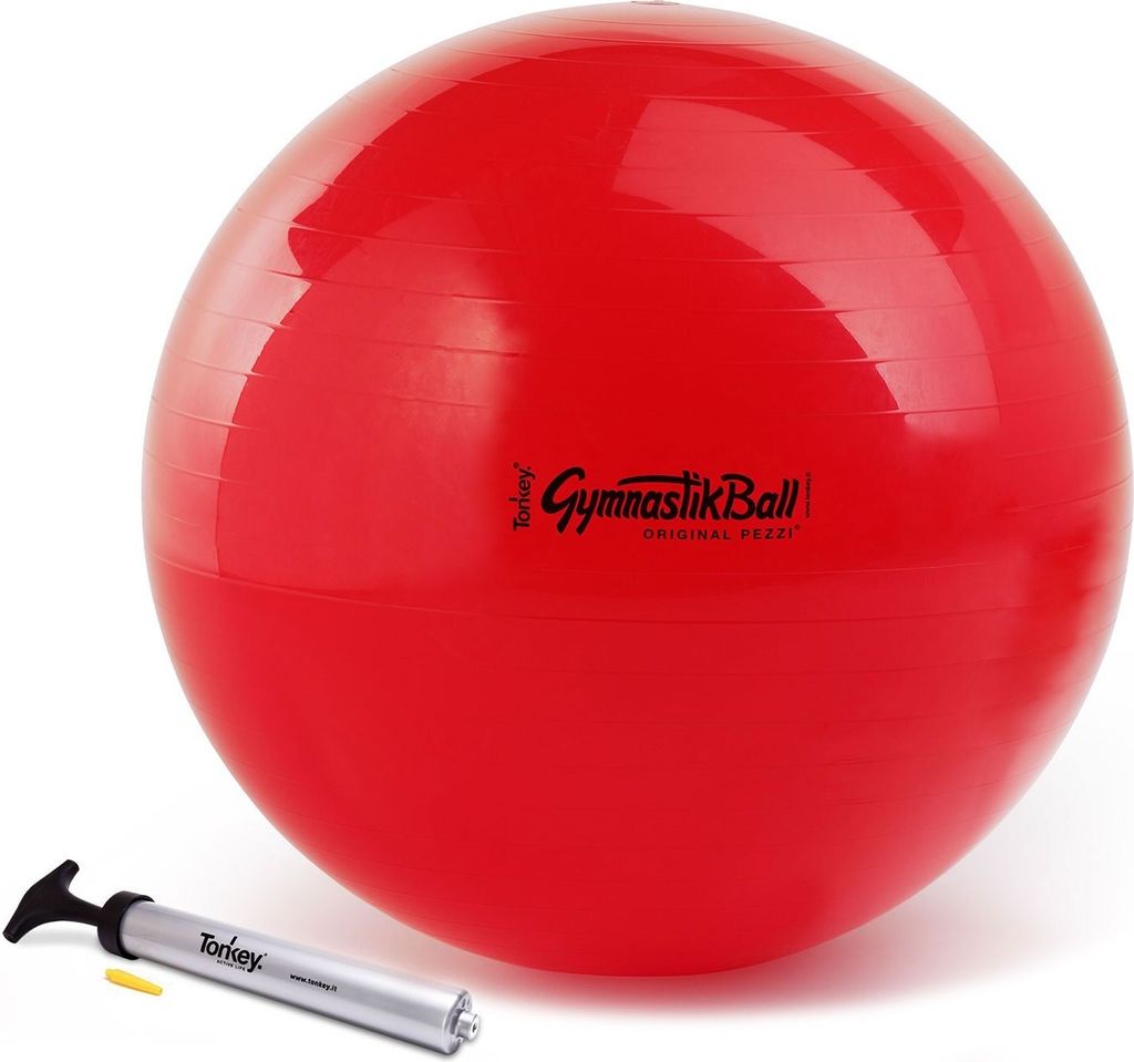 Original Pezzi Gymnastikball STANDARD, 75cm Ø m. Pumpe - rot