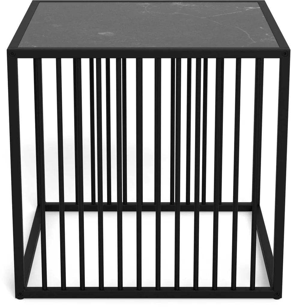 Table d'appoint compacte Strington effet marbre noir pour petits espaces - 12