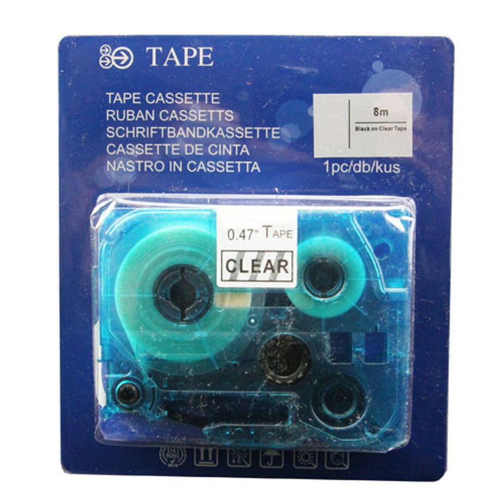 Kompatibel Schriftbandkassette für Brother Tze121 Schwarz auf Transparent von ABC