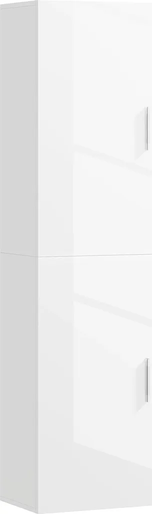 Armoire de salle de bain haute 2 portes en MDF blanc 40x30x160 cm