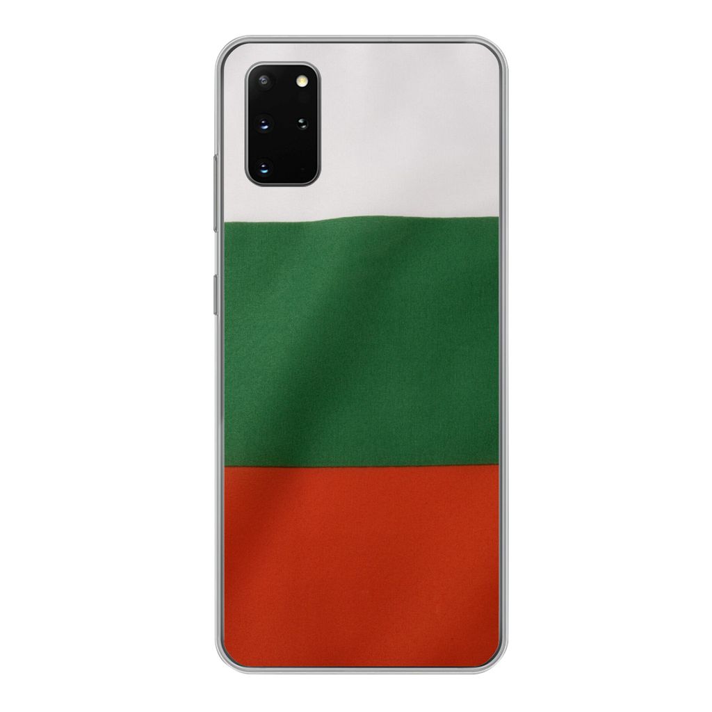MuchoWow Handyhülle Schutzhülle Hülle für Samsung Galaxy S20 Plus Nahaufnahme der Flagge von Bulgarien Silikon Softcase Handy Hülle - Hartsc...