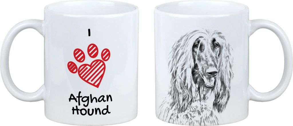 Afghanischer Windhund, Afghane - Tasse mit Hund, entzückende Tasse mit Grafik, Geschenk mit Ihrem Foto von der Marke Art-Dog