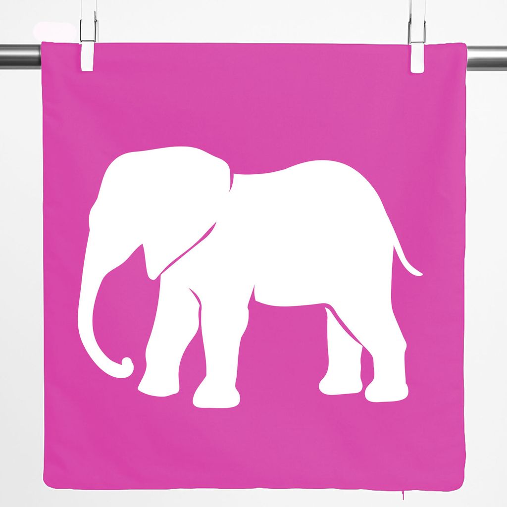 Huuraa Kissenbezug Elefant Silhouette 40x40cm Fuchsia Produktbild 