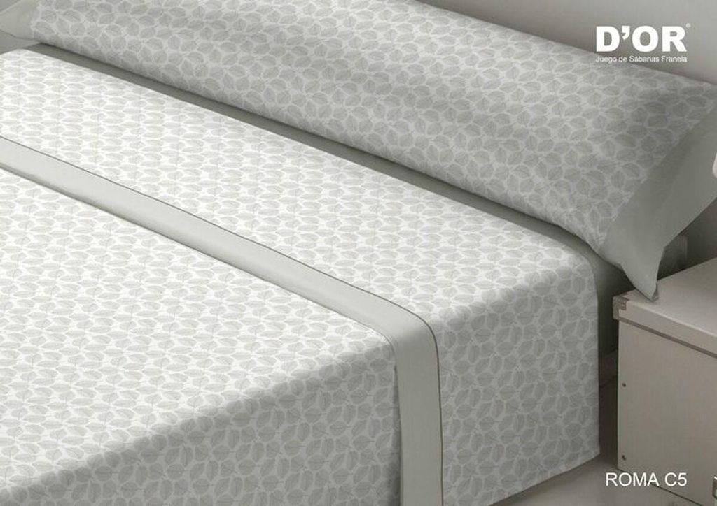 Bettwäsche-Set D'Or ROMA Grau Double size Franela