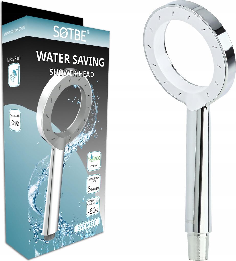 Soffione doccia ECO con nebulizzazione fine, risparmio Immagine del prodotto 