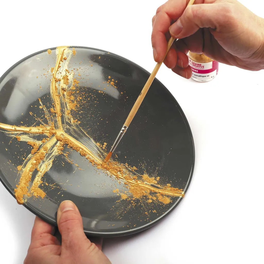 Ne jetez plus vos plats cassés - Kit de réparation Kintsugi doré DIY