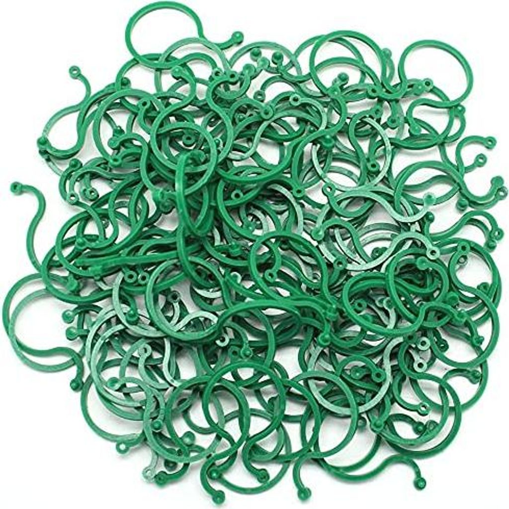 Pflanzenclips für Kletterpflanzen - 200 Stück zur Unterstützung und Befestigung von Pflanzen (grün)
