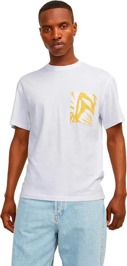 Jack & Jones Marbella Pocket Kurzarm-t-shirt Weiß L Herren Weiß L