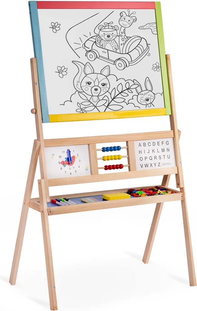Tableau Éducatif Enfant Multicolore avec Support Magnétique et Horloge - 3