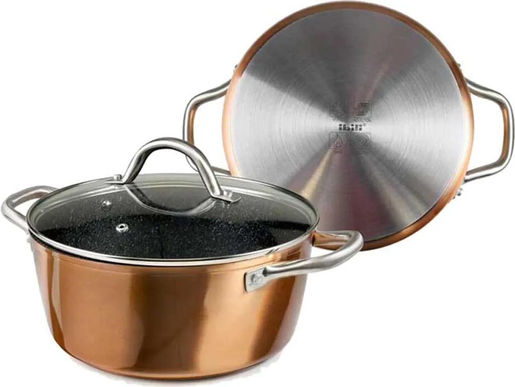 Pentola Rame per Induzione 24cm Serie Profi - Cucina Sana e Veloce