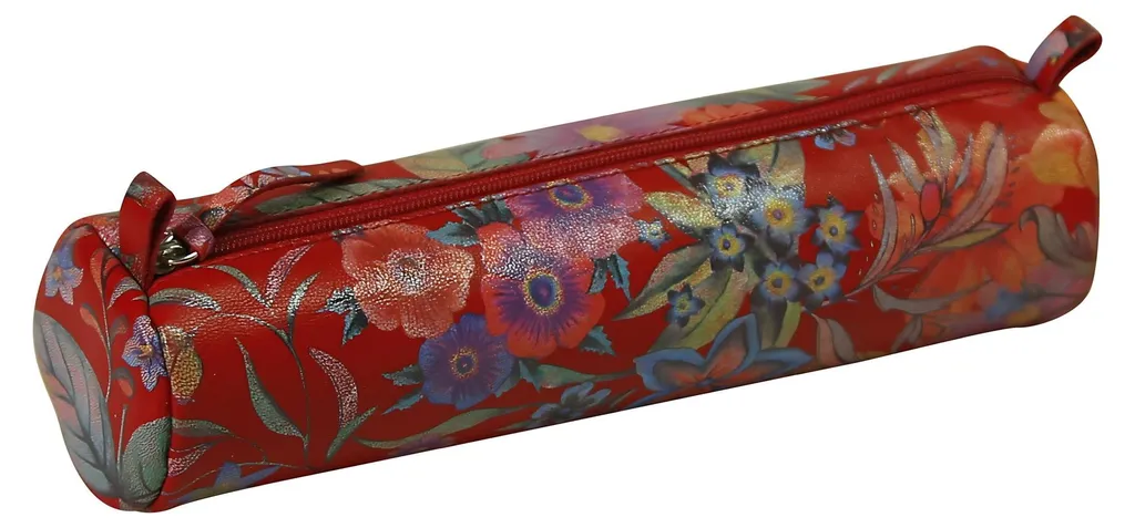 Trousse Clairefontaine Célest rouge ronde Ø5,5x22 cm pour l'école