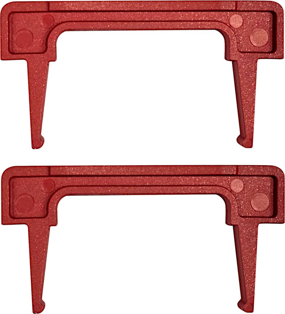 BACHMANN 918.000 Verriegelung rot Endkappen 2er Set für POWER FRAME COVER Einbausteckdosen / Zubehör / Ersatzteil