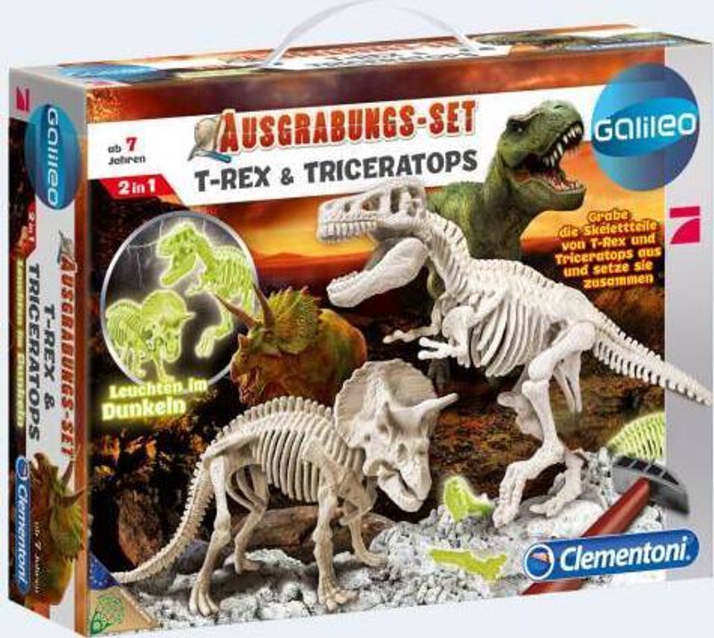 Galileo Ausgrabungsset T-Rex und Triceratops Produktbild 