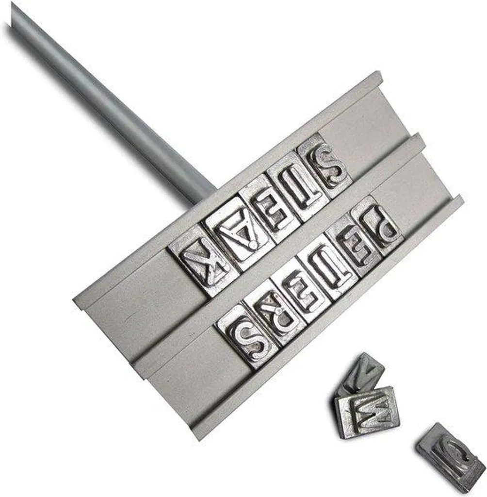 Fer à marquer pour barbecue avec 55 lettres interchangeables en fer