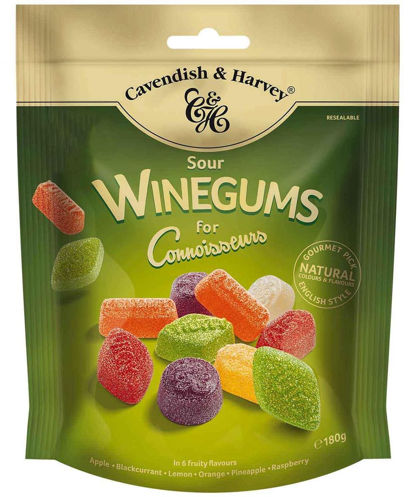 Cavendish & Harvey Sour Winegums English Style 180g Produktbild 