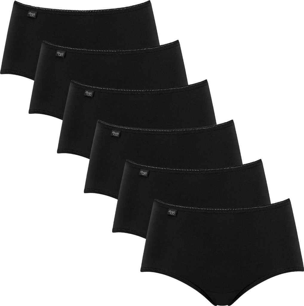 sloggi 6er Pack 24/7 Baumwolle Midi Slip Perfekter Sitz, Mit feinen Details, Angenehm auf der Haut