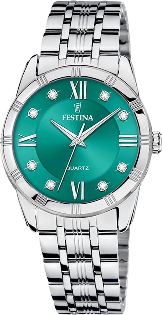 Montre femme en acier inoxydable argenté Festina : éclat et finesse