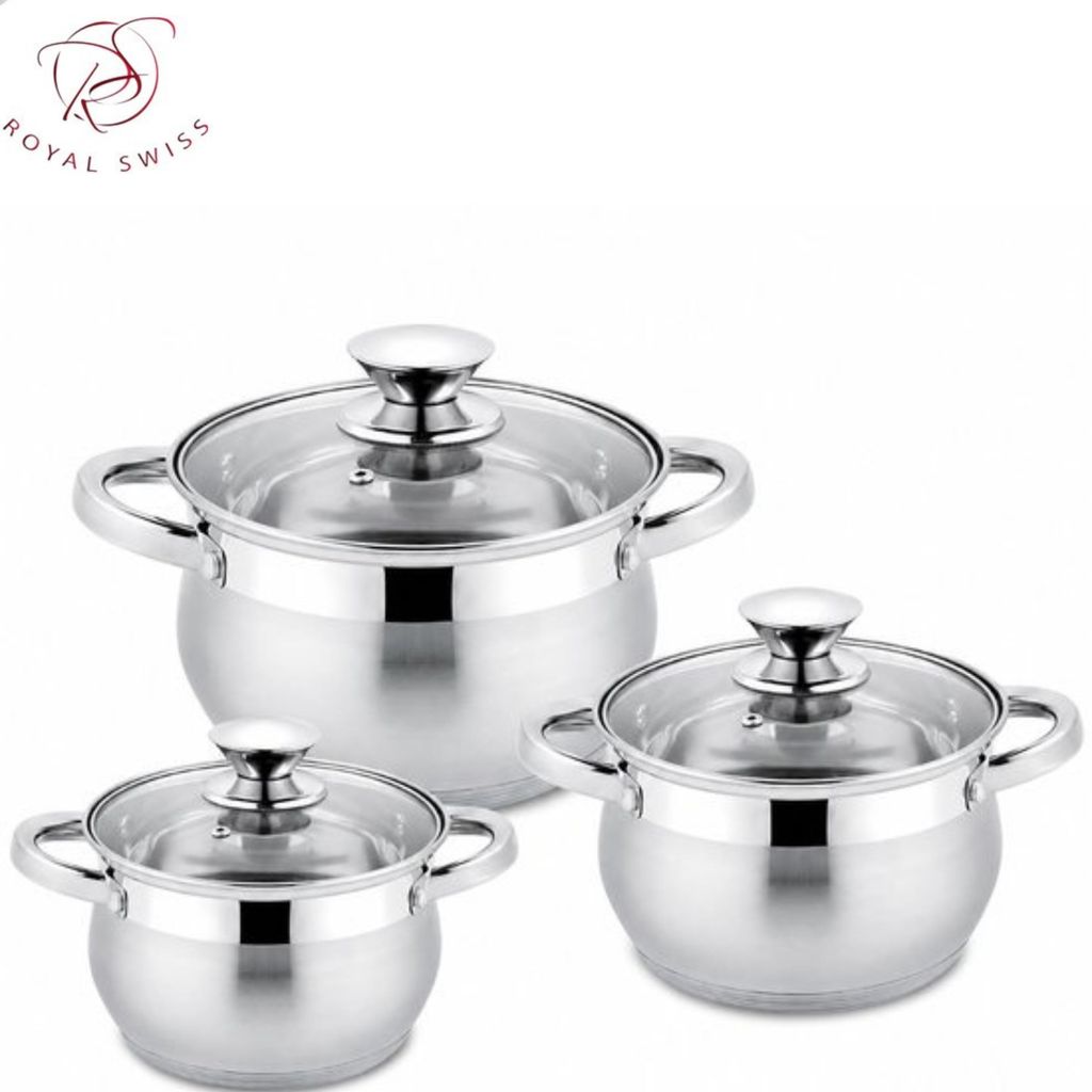Kochtopfset 6-teilig Edelstahl  Induktion  Töpfe mit Produktbild 