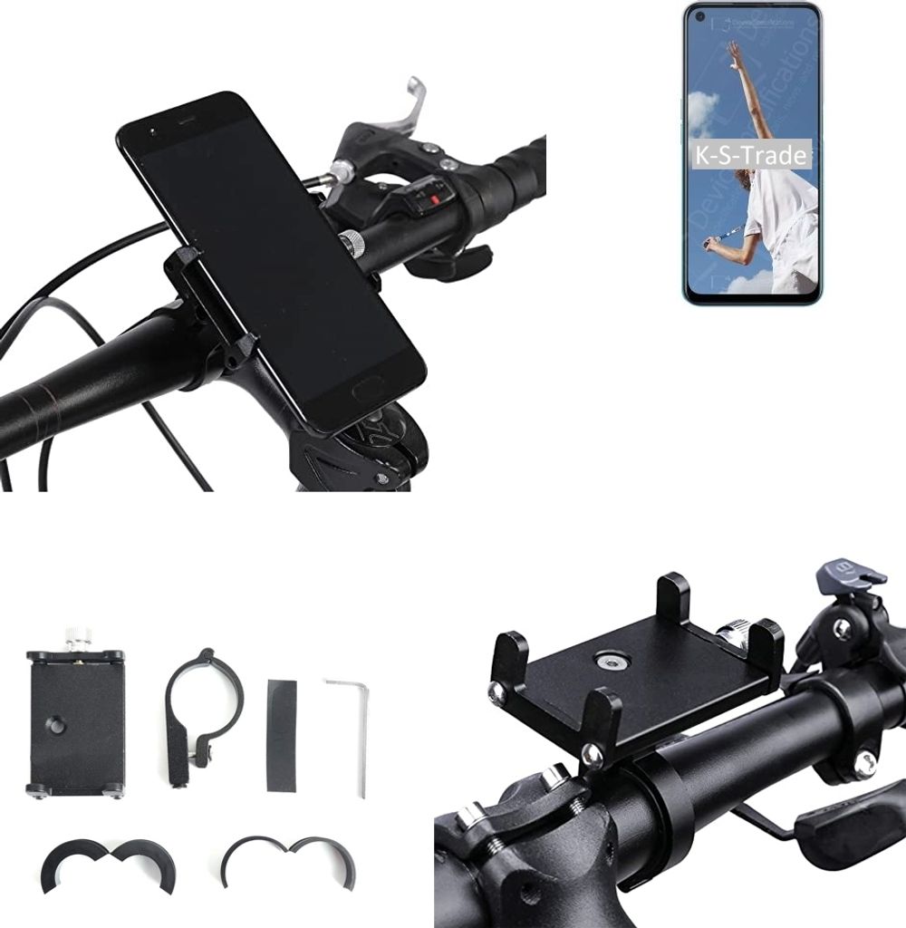 K-S-Trade Handyhalterung für das Fahrrad kompatibel mit Oppo A52 Halter Lenkstange Fahrradhalterung Motorrad Bike Mount Befestigung Smartphone Handy