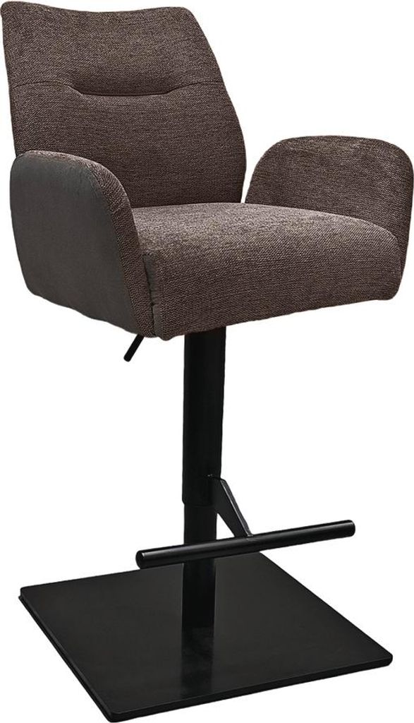 Design Barhocker Famous AS Gestell schwarz matt eckig braun