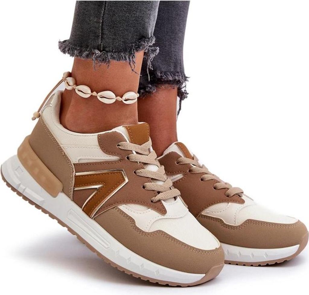 Damen Sneakers aus Kunstleder Braun Vinelli 38