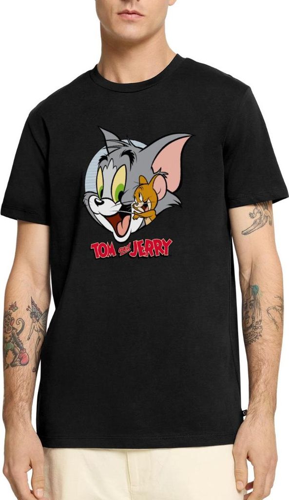 Spreadshirt Tom Und Jerry Verschmust Männer Premium T-Shirt, XXL, Schwarz
