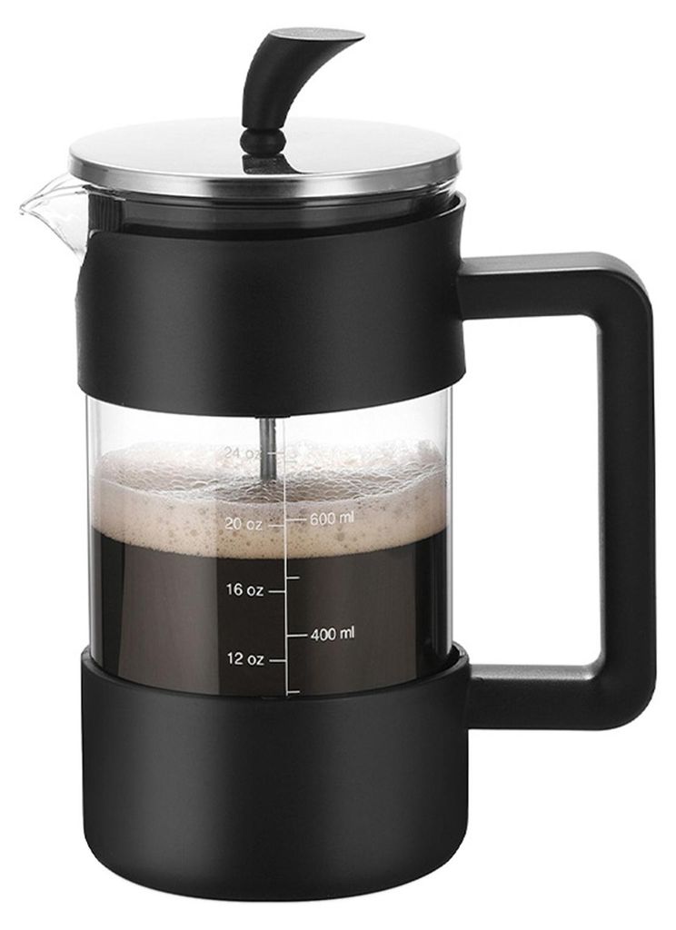 1000-ml-French-Press-Kaffeebereiter, 34 oz (ca. 1 Liter) hitzebeständiges Borosilikatglas, tropffreier Auslauf, fortschrittliches Filtersystem, Ka...