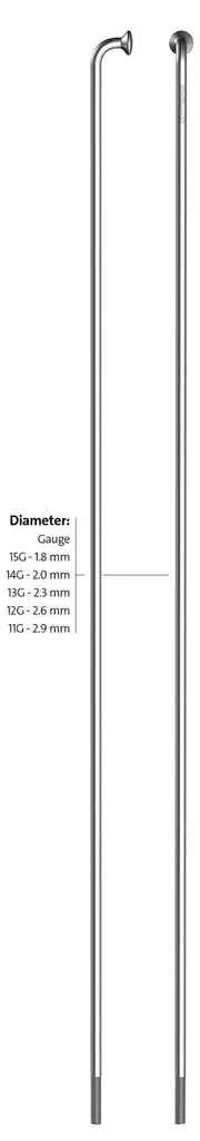 Rayons de Vélo 164mm Roland Sapim Leader en Inox pour Montage Roue x100
