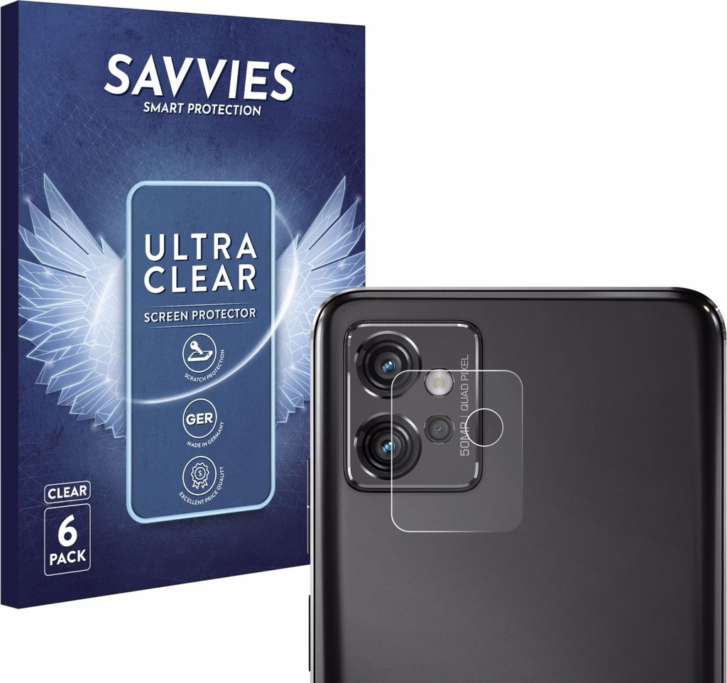 6x Für Motorola Moto G32 (NUR Kameraschutz) Schutzfolie Savvies Displayschutz Display Schutz Folie Klar Transparent