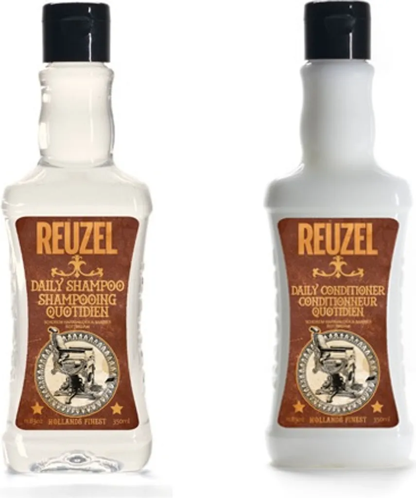 Kit Reuzel Daily 350ml: Shampoo e Balsamo con Formula Tonica T4 per Uomo