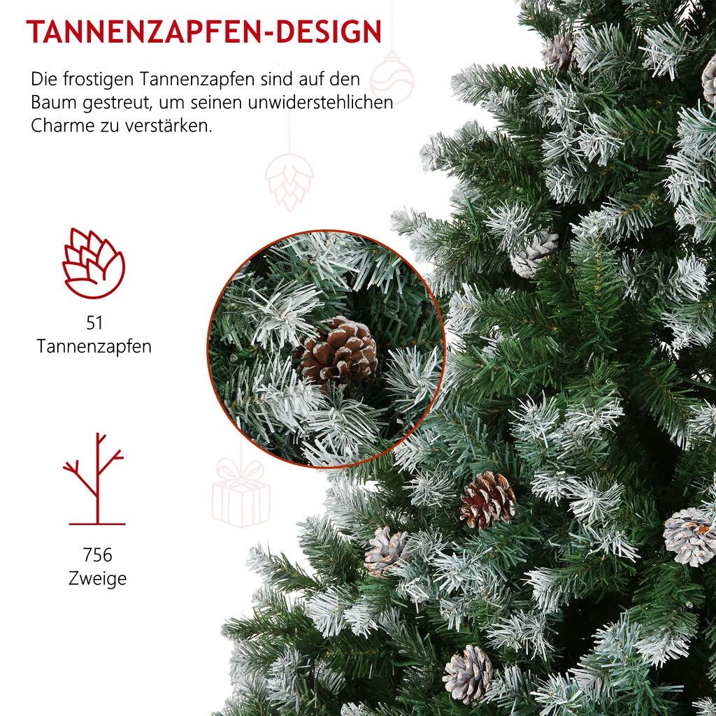 183cm künstlicher Weihnachtsbaum und weißem Schnee, für Produktbild 5