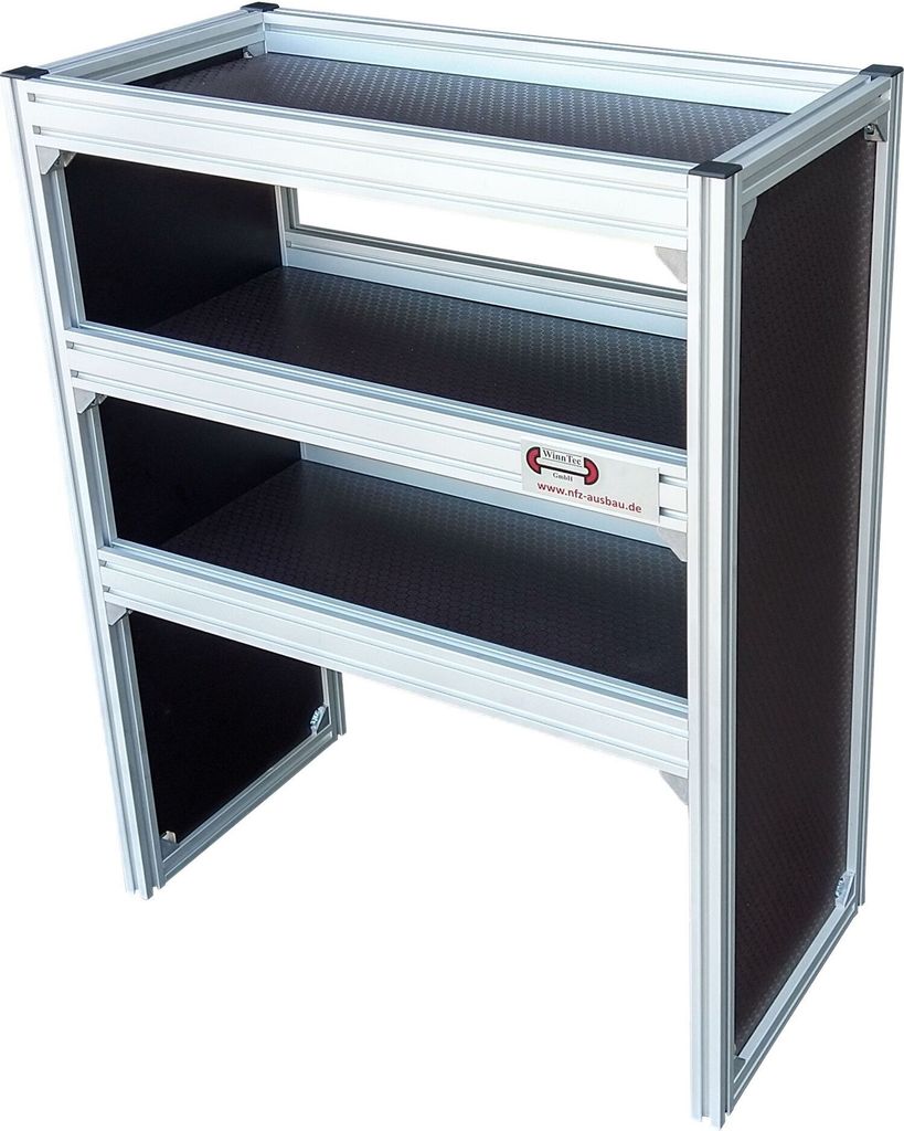 Regalsystem für Transporter Professional 875 x1500 x450 mm in Stahl und Aluminium