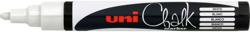 uni-ball, rotulador de tiza, modelo PWE-5M, color blanco, Imagen del producto 